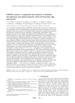 INDOEX aerosol: A comparison and summary of chemical