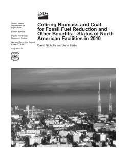 Cofiring Biomass and Coal for Fossil Fuel Reduction and Other