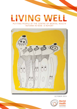 Living Well &ndash; Putting People at the Centre of Mental Health Reform