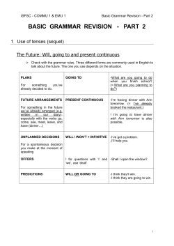basic grammar revision