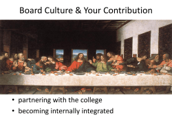 Creating a motivated College Board