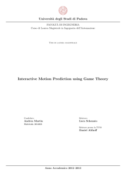 Interactive Motion Prediction using Game Theory