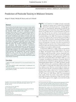 Prediction of Pesticide Toxicity in Midwest Streams