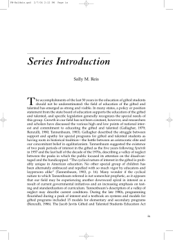 Series Introduction by Sally M. Reis