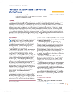 Physicochemical Properties of Various Shellac Types