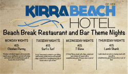Beach Break Restaurant and Bar Theme Nights