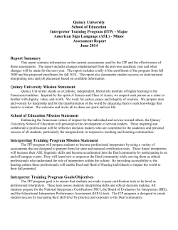 ITP Assessment - Quincy University