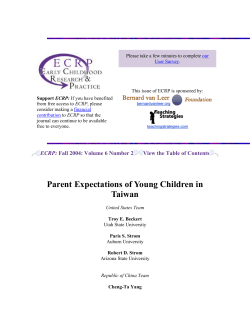 Parent Expectations of Young Children in Taiwan