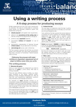 Using a writing process