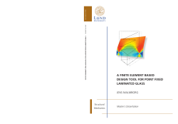 a finite element based design tool for point fixed laminated glass