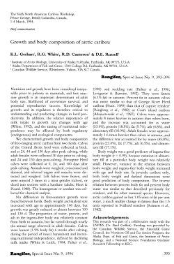 Growth and body composition of arctic caribou