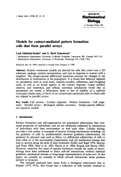 Models for contact-mediated pattern formation: cells that form