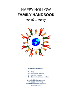 Family Handbook - Happy Hollow School