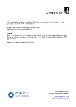 Development of phase shift lithography for the production of metal