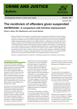 The recidivism of offenders given suspended sentences: A