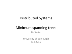 Minimum spanning tree. - University of Edinburgh