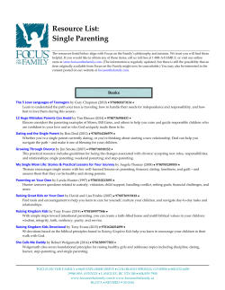 Single Parenting - Focus on the Family