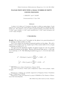 PLANAR POINT SETS WITH A SMALL NUMBER OF EMPTY