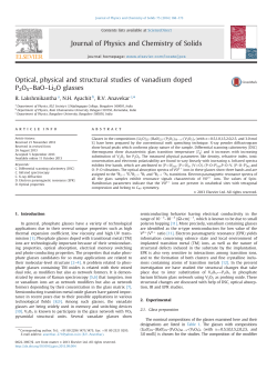 Optical, physical and structural studies of vanadium doped P2O5