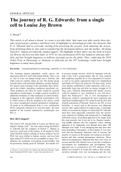 The journey of RG Edwards: from a single cell to