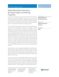 Metal-Nanotube Interactions - Binding Energies and