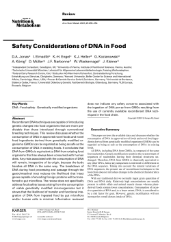 Safety Considerations of DNA in Food