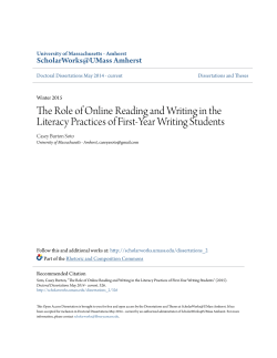 The Role of Online Reading and Writing in the Literacy Practices of