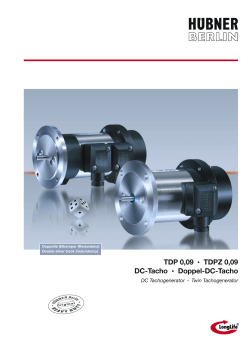 TDP 0,09 &bull; TDPZ 0,09 DC-Tacho &bull; Doppel-DC