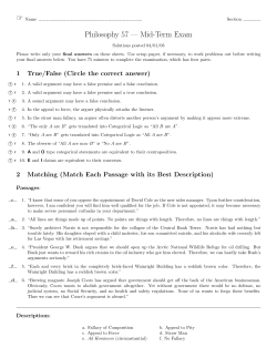 Philosophy 57 &mdash; Mid