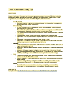 Top 5 Halloween Safety Tips