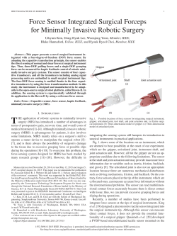 Force Sensor Integrated Surgical Forceps for Minimally Invasive