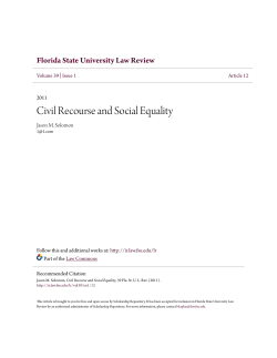 Civil Recourse and Social Equality
