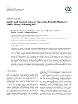 Apathy and Reduced Speed of Processing Underlie Decline in