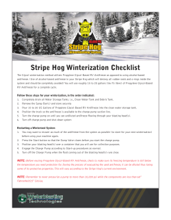 Stripe Hog Winterization Checklist