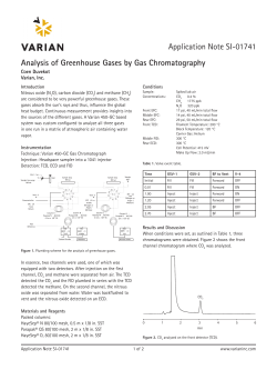Application Note SI-01741 Analysis of Greenhouse Gases by Gas