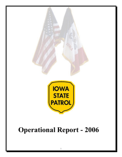 Operational Report - 2006 - Iowa Department of Public Safety