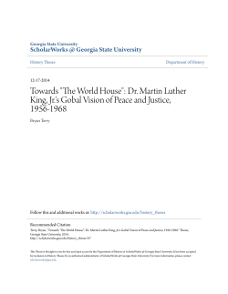 "The World House": Dr. Martin Luther King, Jr.