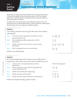 notes fractions - Campbell County Schools