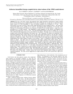 Airborne intensified charge-coupled device observations of the 1998
