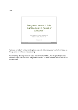 Long-term research data management: in-house or