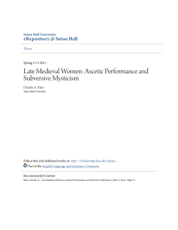 Late Medieval Women: Ascetic Performance and Subversive