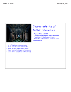 Characteristics of Gothic Literature