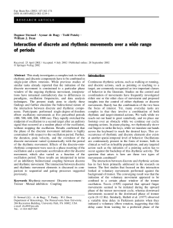 Interaction of discrete and rhythmic movements over a wide range of