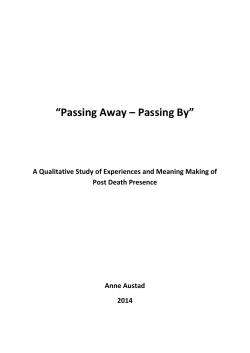Passing Away &ndash; Passing By - Det teologiske menighetsfakultet