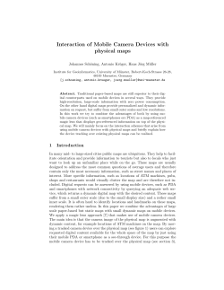 Interaction of Mobile Camera Devices with physical maps
