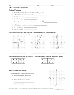 5.1 Variation Functions - Garnet Valley School District