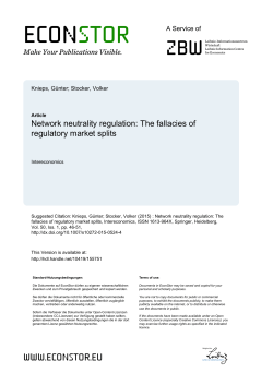Network neutrality regulation: The fallacies of regulatory