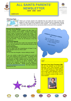 all saints parents` newsletter