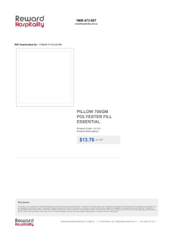pillow 400gm polyester fill std hospitality