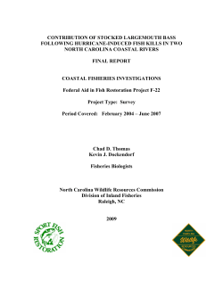 CONTRIBUTION OF STOCKED LARGEMOUTH BASS FOLLOWING